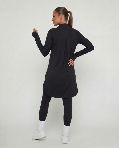 Half Zipper Sport Top Long Sleeves