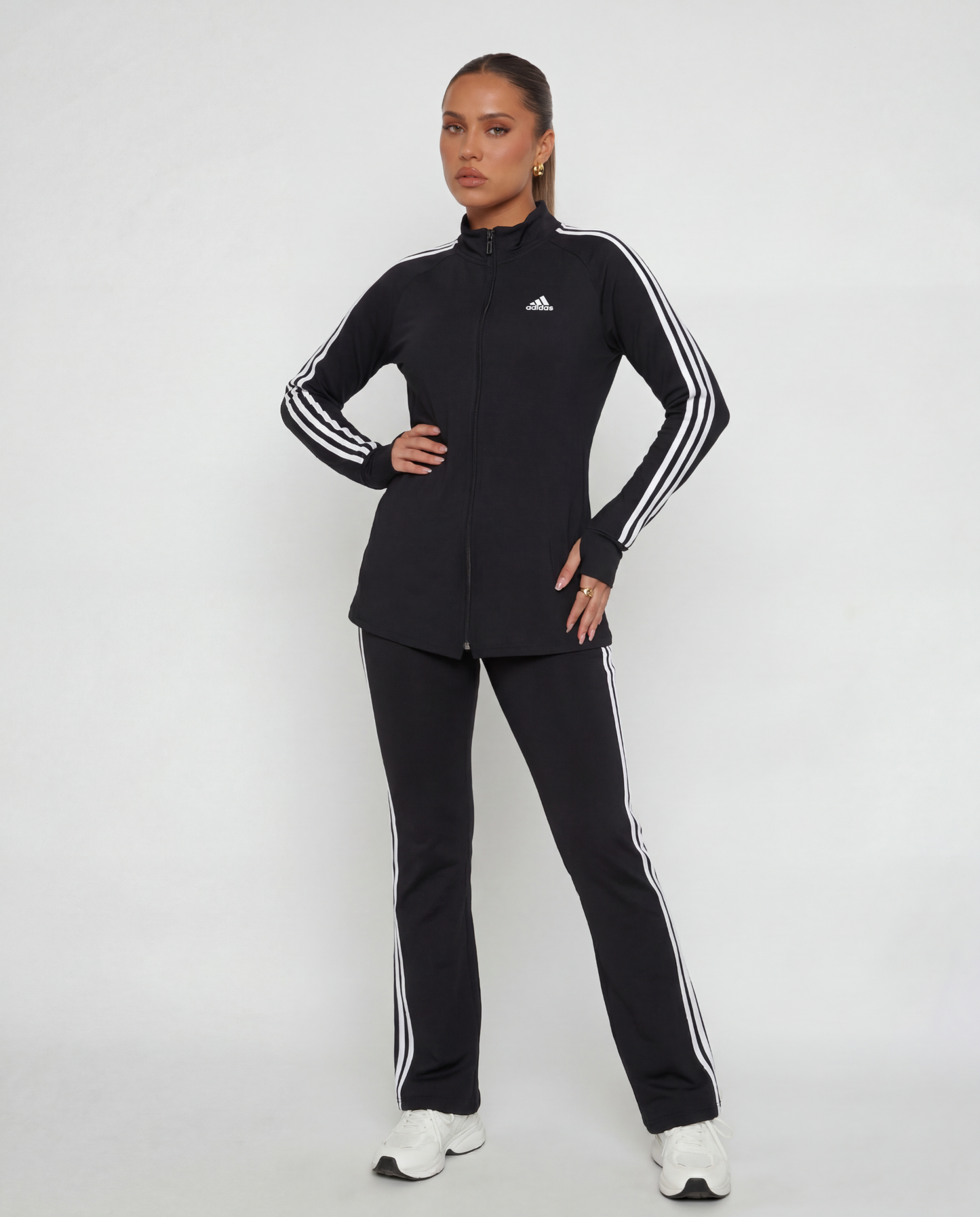 Long Sleeve Sport Jacket full zip with 3 Side Stripe