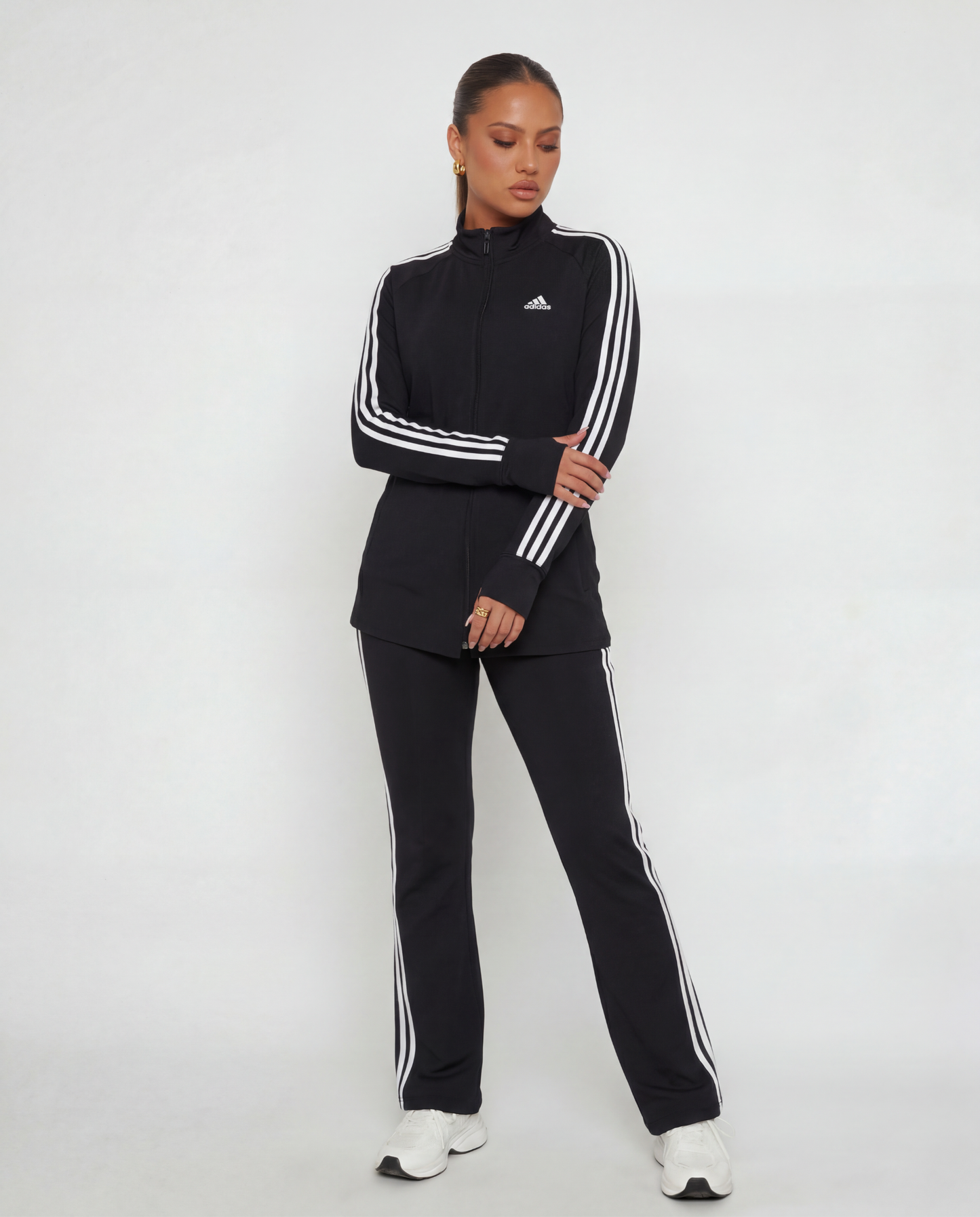 Long Sleeve Sport Jacket full zip with 3 Side Stripe