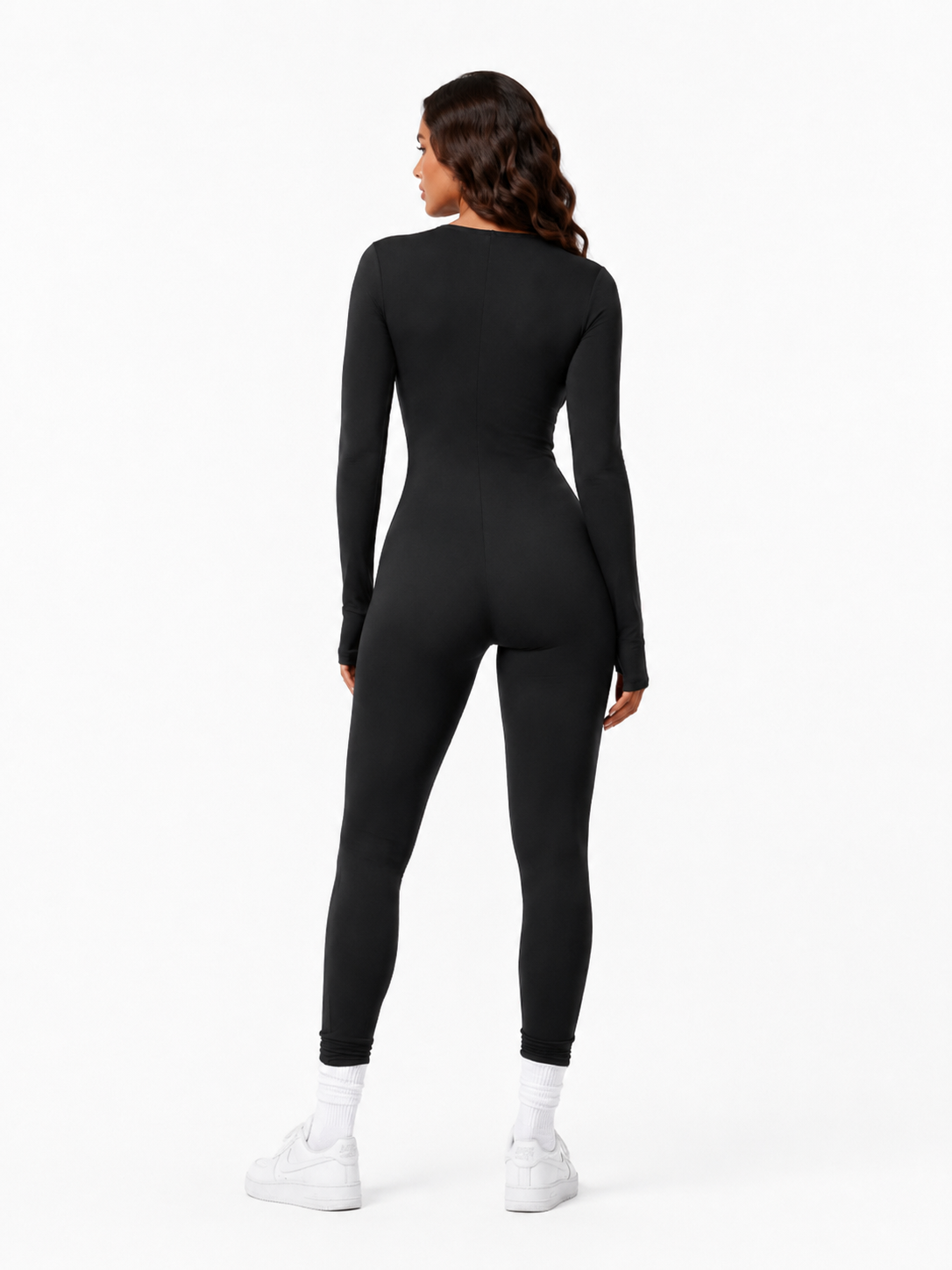 ZIPPER LONG SLEEVE JUMPSUIT