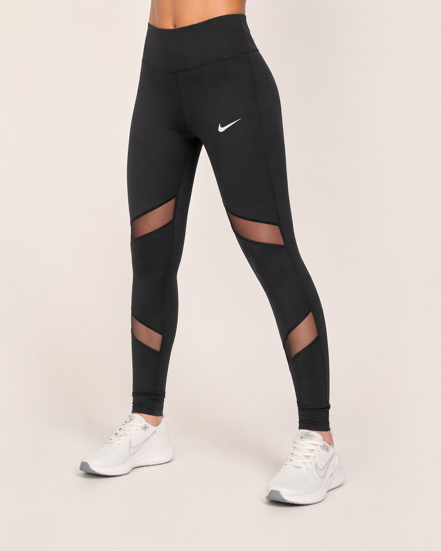 Legging High Stretch Fabric - Dantel Above Knee