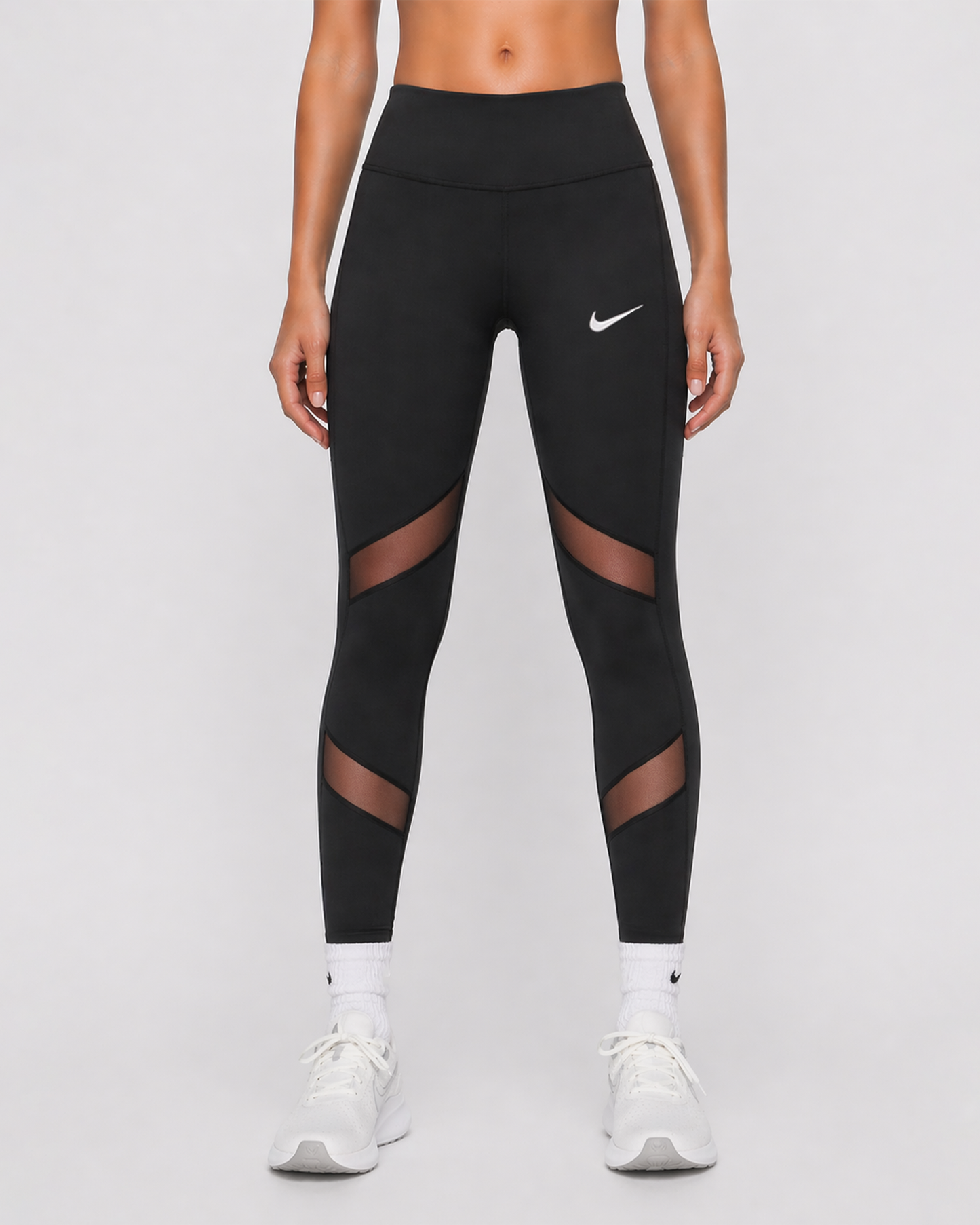 Legging High Stretch Fabric - Dantel Above Knee