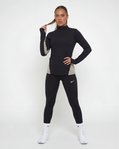 Half Zipper Sport Top Long Sleeves