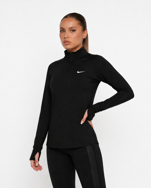 Half Zipper Sport Top Long Sleeves