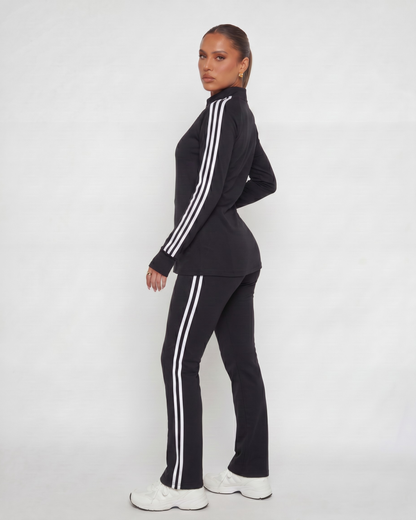 Long Sleeve Sport Jacket full zip with 3 Side Stripe