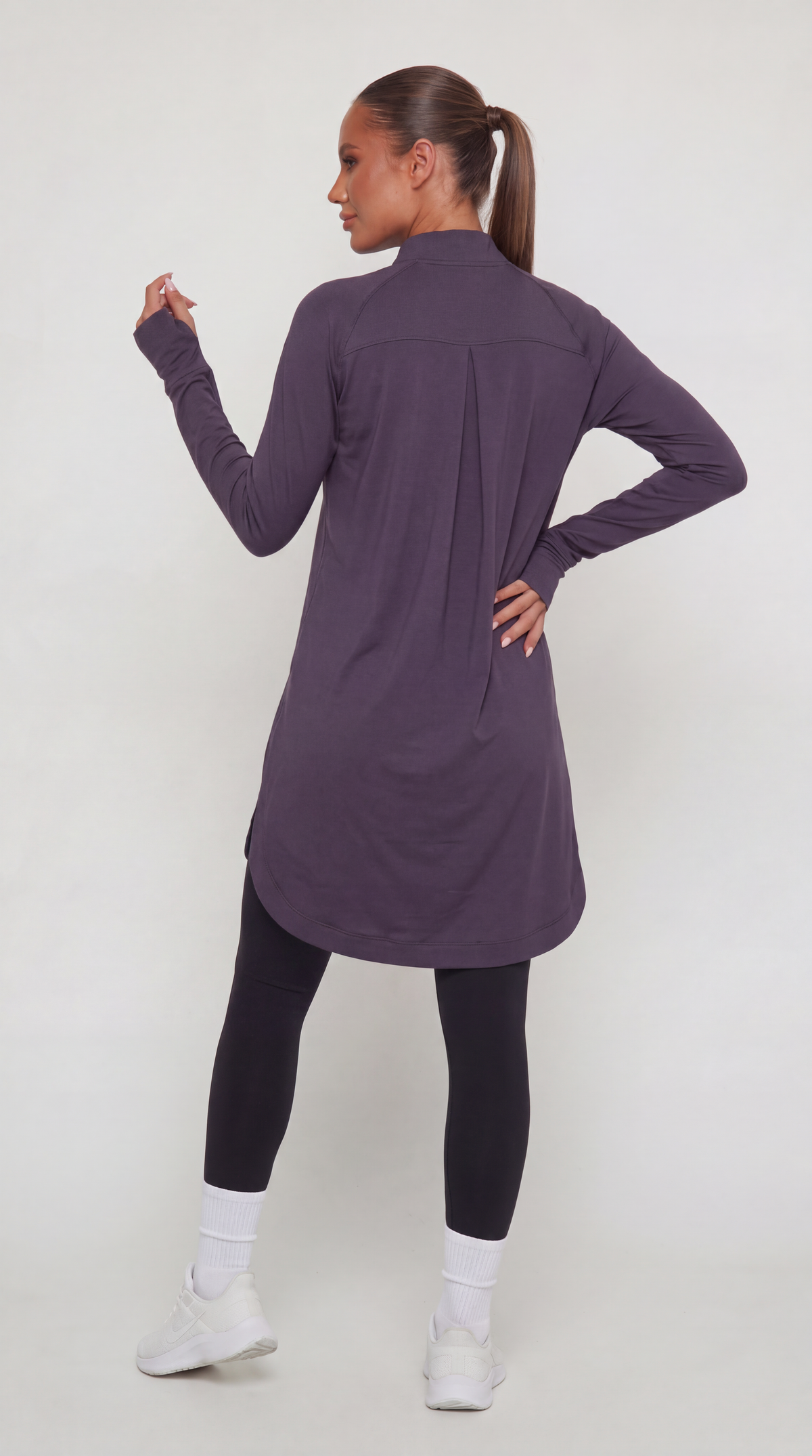 Half Zipper Sport Top Long Sleeves