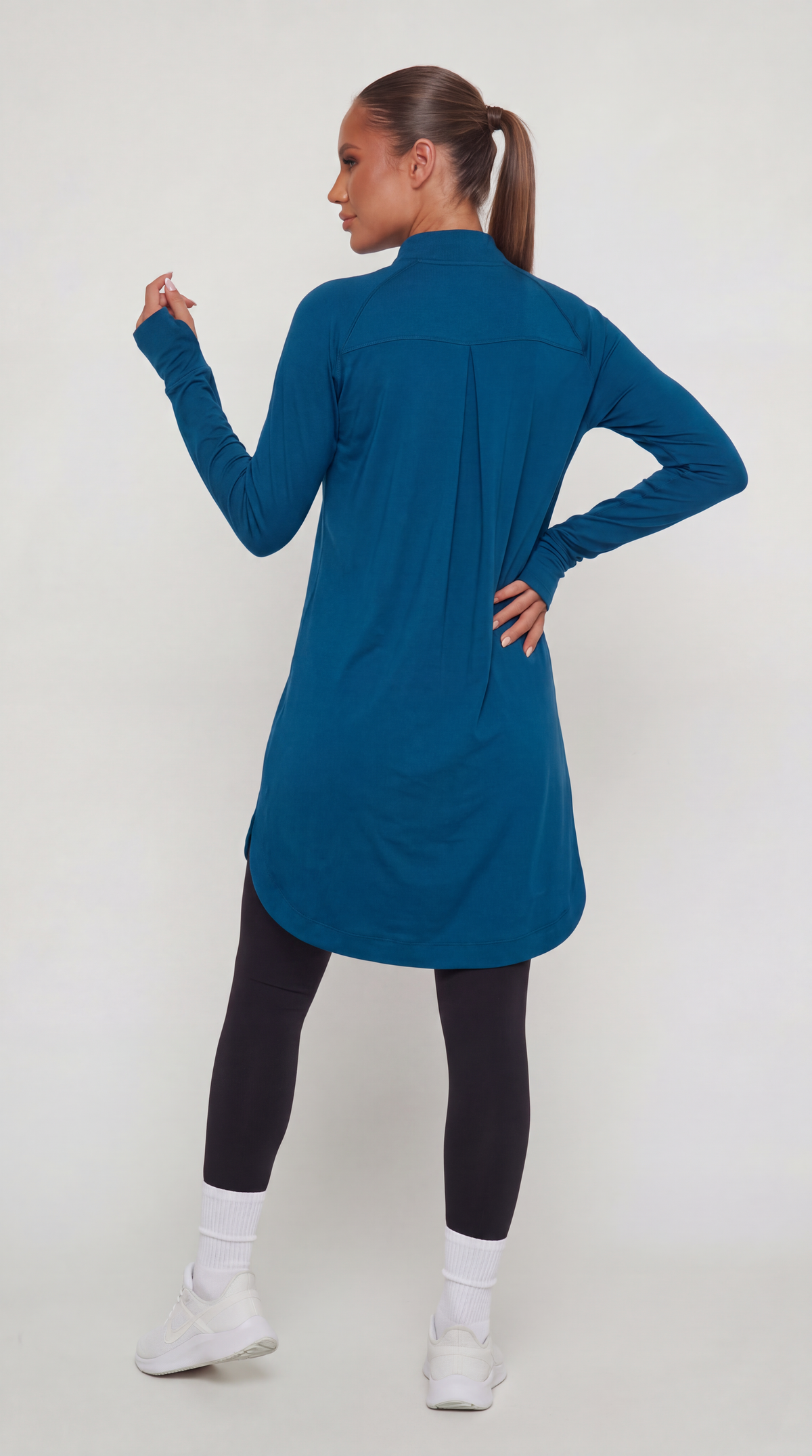 Half Zipper Sport Top Long Sleeves